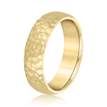6mm Standard Weight Mens Band – Lab Diamond Men's Band in 18K Gold | Just Brilliant – lifestyle view