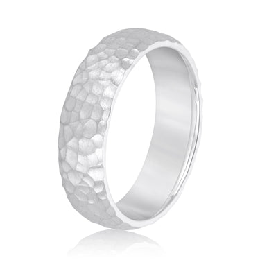 6mm Standard Weight Mens Band – Lab Diamond Men's Band in 18K Gold | Just Brilliant – detail view