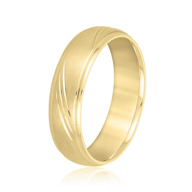 6mm Standard Weight Mens Band – Lab Diamond Men's Band in 18K Gold | Just Brilliant – lifestyle view