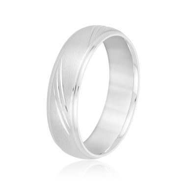 6mm Standard Weight Mens Band – Lab Diamond Men's Band in 18K Gold | Just Brilliant – detail view