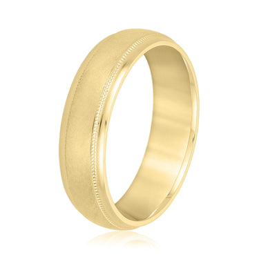 6mm Standard Weight Mens Band – Lab Diamond Men's Band in 18K Gold | Just Brilliant – lifestyle view