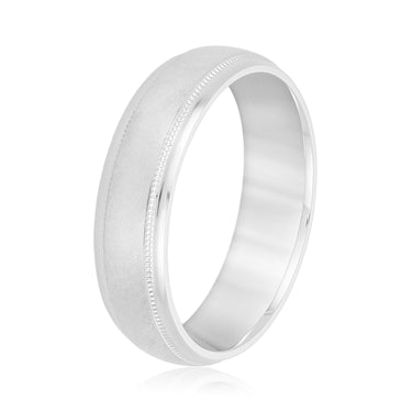 6mm Standard Weight Mens Band – Lab Diamond Men's Band in 18K Gold | Just Brilliant – detail view