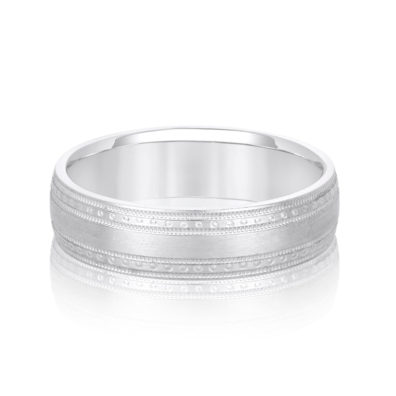 6mm Standard Weight Mens Band – Radiant Lab Diamond Men's Band in 18K Gold | Just Brilliant