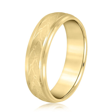 6mm Standard Weight Mens Band – Lab Diamond Men's Band in 18K Gold | Just Brilliant – lifestyle view