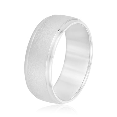 6mm Standard Weight Mens Band – Lab Diamond Men's Band in 18K Gold | Just Brilliant – detail view