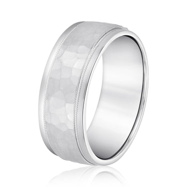6mm Standard Weight Mens Band – Lab Diamond Men's Band in 18K Gold | Just Brilliant – detail view