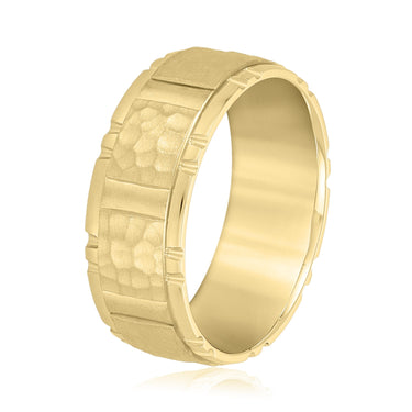 6mm Standard Weight Mens Band – Lab Diamond Men's Band in 18K Gold | Just Brilliant – lifestyle view