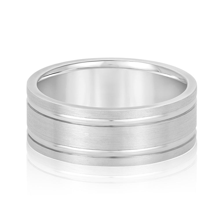 6mm Standard Weight Mens Band – Radiant Lab Diamond Men's Band in 18K Gold | Just Brilliant