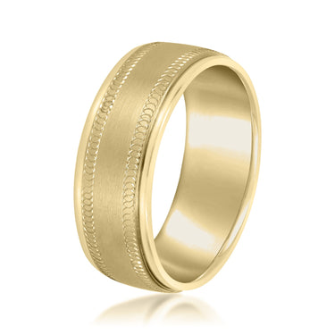 6mm Standard Weight Mens Band – Lab Diamond Men's Band in 18K Gold | Just Brilliant – lifestyle view