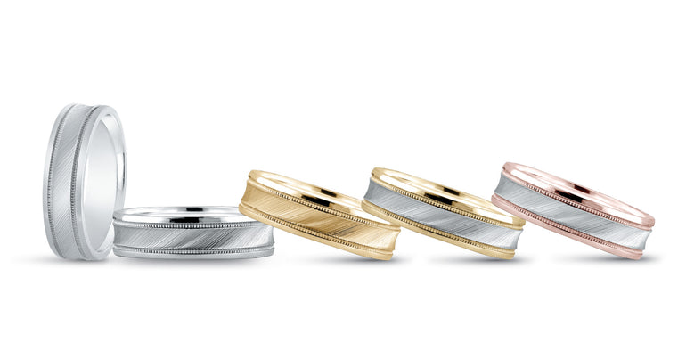 6mm Standard Weight Mens Band – Radiant Lab Diamond Men's Band in 18K Gold | Just Brilliant