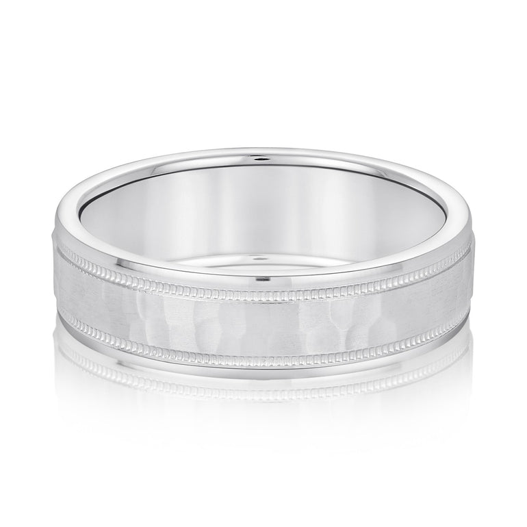 6mm Standard Weight Mens Band – Radiant Lab Diamond Men's Band in 18K Gold | Just Brilliant