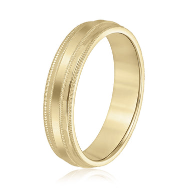 6mm Standard Weight Mens Band – Lab Diamond Men's Band in 18K Gold | Just Brilliant – lifestyle view