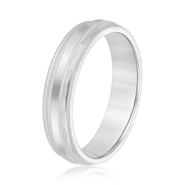 6mm Standard Weight Mens Band – Lab Diamond Men's Band in 18K Gold | Just Brilliant – detail view