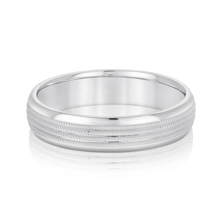 6mm Standard Weight Mens Band – Radiant Lab Diamond Men's Band in 18K Gold | Just Brilliant