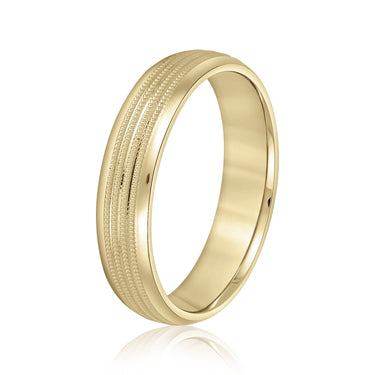 6mm Standard Weight Mens Band – Lab Diamond Men's Band in 18K Gold | Just Brilliant – lifestyle view