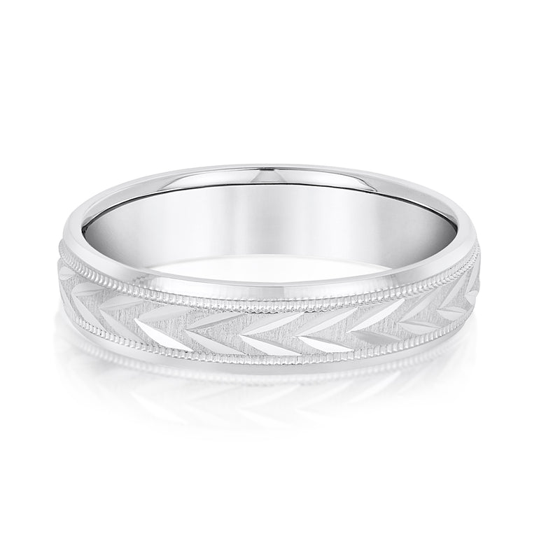 6mm Standard Weight Mens Band – Radiant Lab Diamond Men's Band in 18K Gold | Just Brilliant