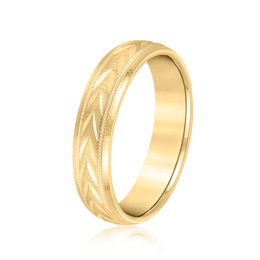 6mm Standard Weight Mens Band – Lab Diamond Men's Band in 18K Gold | Just Brilliant – lifestyle view