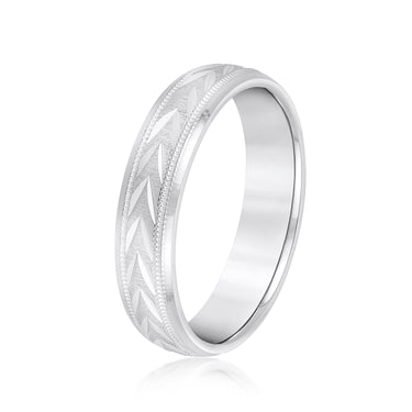 6mm Standard Weight Mens Band – Lab Diamond Men's Band in 18K Gold | Just Brilliant – detail view