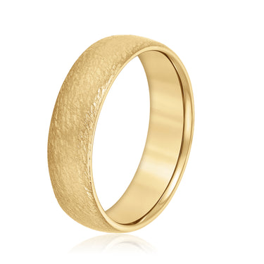 6mm Standard Weight Mens Band – Lab Diamond Men's Band in 18K Gold | Just Brilliant – lifestyle view