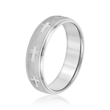6mm Standard Weight Mens Band – Lab Diamond Men's Band in 18K Gold | Just Brilliant – detail view