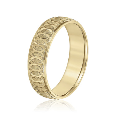 6mm Standard Weight Mens Band – Lab Diamond Men's Band in 18K Gold | Just Brilliant – lifestyle view