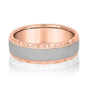 7mm Standard Weight Mens Band – Lab Diamond Men's Band in 18K Gold | Just Brilliant – view 7