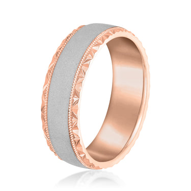 7mm Standard Weight Mens Band – Lab Diamond Men's Band in 18K Gold | Just Brilliant – view 8
