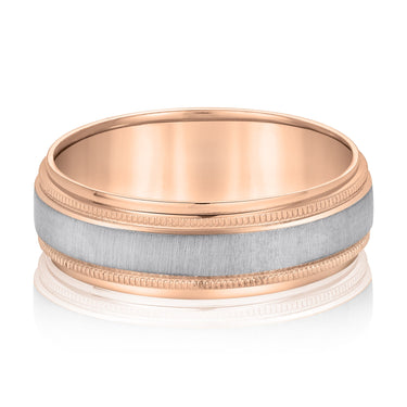 7mm Standard Weight Mens Band – Lab Diamond Men's Band in 18K Gold | Just Brilliant – view 13