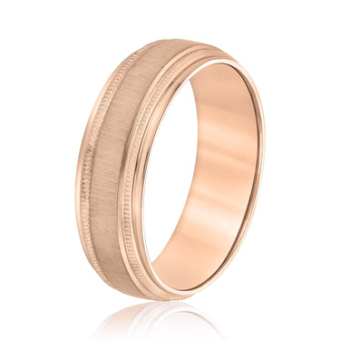 7mm Standard Weight Mens Band – Lab Diamond Men's Band in 18K Gold | Just Brilliant – lifestyle view