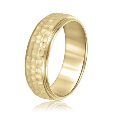 7mm Standard Weight Mens Band – Lab Diamond Men's Band in 18K Gold | Just Brilliant – lifestyle view