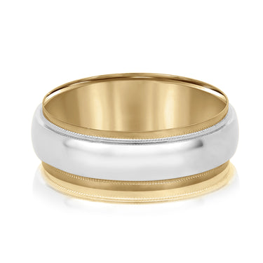 7mm Standard Weight Mens Band – Lab Diamond Men's Band in 18K Gold | Just Brilliant – view 7