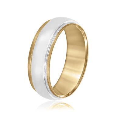 7mm Standard Weight Mens Band – Lab Diamond Men's Band in 18K Gold | Just Brilliant – view 8