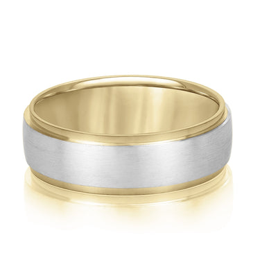7mm Standard Weight Mens Band – Lab Diamond Men's Band in 18K Gold | Just Brilliant – view 7