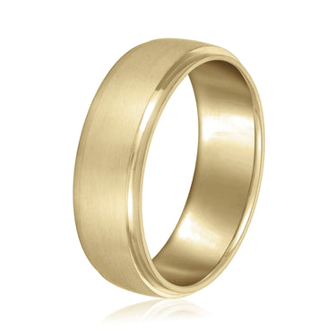 7mm Standard Weight Mens Band – Lab Diamond Men's Band in 18K Gold | Just Brilliant – lifestyle view
