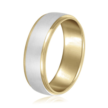 7mm Standard Weight Mens Band – Lab Diamond Men's Band in 18K Gold | Just Brilliant – view 8