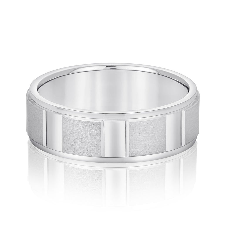 6mm Standard Weight Mens Band – Radiant Lab Diamond Men's Band in 18K Gold | Just Brilliant