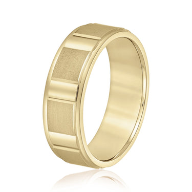 6mm Standard Weight Mens Band – Lab Diamond Men's Band in 18K Gold | Just Brilliant – lifestyle view