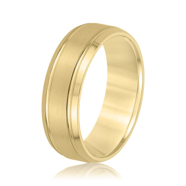 6mm Standard Weight Mens Band – Lab Diamond Men's Band in 18K Gold | Just Brilliant – lifestyle view