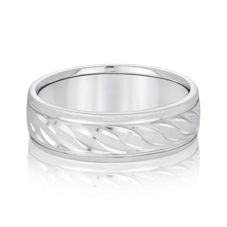 6mm Standard Weight Mens Band – Radiant Lab Diamond Men's Band in 18K Gold | Just Brilliant