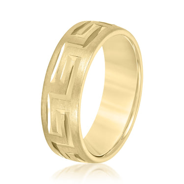 6mm Standard Weight Mens Band – Lab Diamond Men's Band in 18K Gold | Just Brilliant – lifestyle view