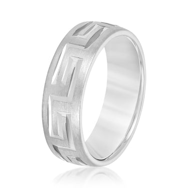 6mm Standard Weight Mens Band – Lab Diamond Men's Band in 18K Gold | Just Brilliant – detail view
