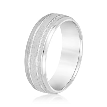 6mm Standard Weight Mens Band – Lab Diamond Men's Band in 18K Gold | Just Brilliant – detail view