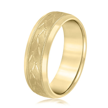 6mm Standard Weight Mens Band – Lab Diamond Men's Band in 18K Gold | Just Brilliant – lifestyle view