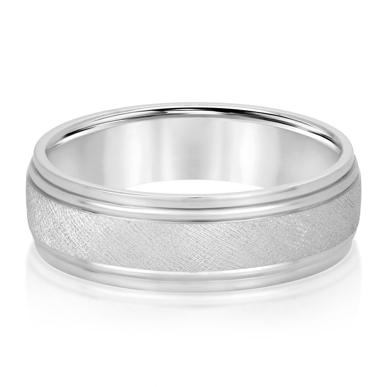 6mm Standard Weight Mens Band – Radiant Lab Diamond Men's Band in 18K Gold | Just Brilliant