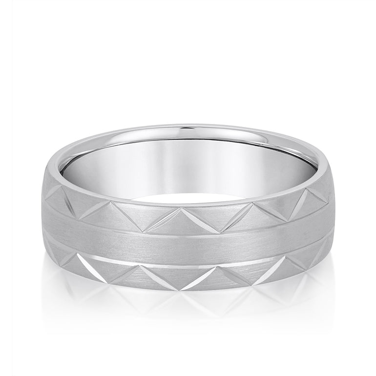 6mm Standard Weight Mens Band – Radiant Lab Diamond Men's Band in 18K Gold | Just Brilliant