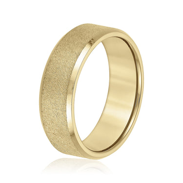 6mm Standard Weight Mens Band – Lab Diamond Men's Band in 18K Gold | Just Brilliant – lifestyle view