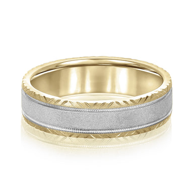 6mm Standard Weight Mens Band – Lab Diamond Men's Band in 18K Gold | Just Brilliant – view 7