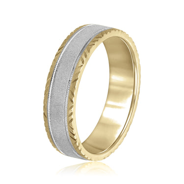 6mm Standard Weight Mens Band – Lab Diamond Men's Band in 18K Gold | Just Brilliant – view 8