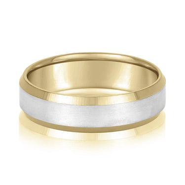 6mm Standard Weight Mens Band – Lab Diamond Men's Band in 18K Gold | Just Brilliant – view 7