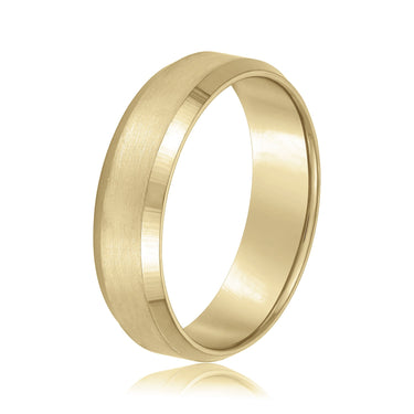 6mm Standard Weight Mens Band – Lab Diamond Men's Band in 18K Gold | Just Brilliant – lifestyle view